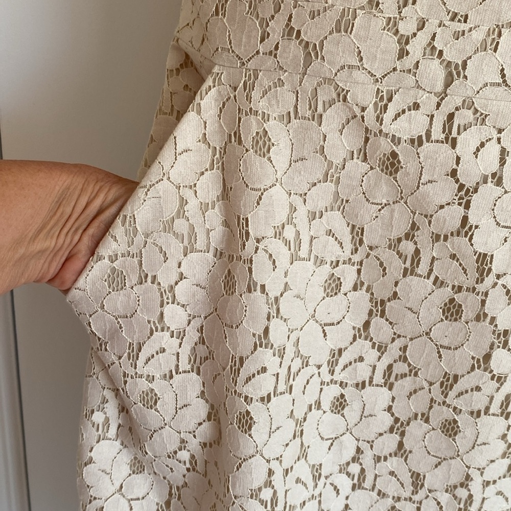 ROSEMUNDE copenhagen, Elegant Cream Lace Sheath fitted Dress Size 38 size 8 - Picture 4 of 15